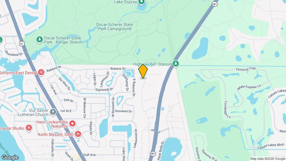 15013 Shady Palms Ln Map and Location Details