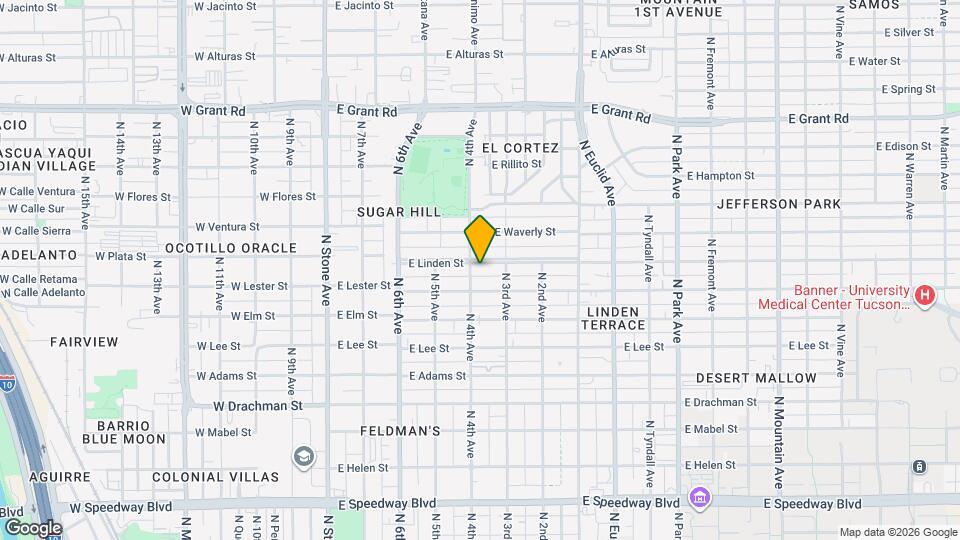 410 E Linden St Map and Location Details