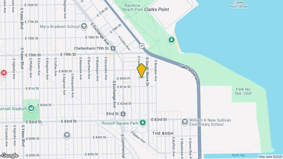 8035 S Coles Ave Mapa y Detalles de la Ubicación