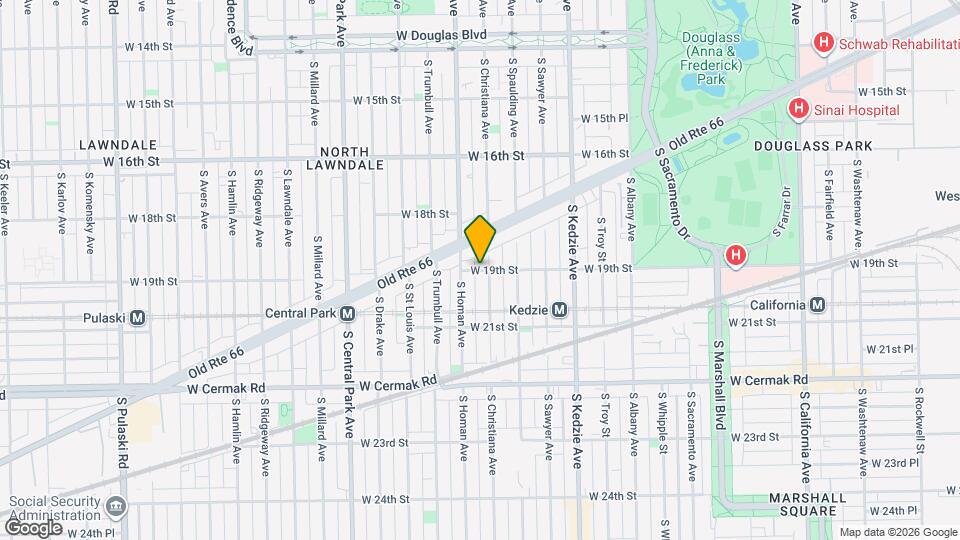 3342 W 19th St Map and Location Details