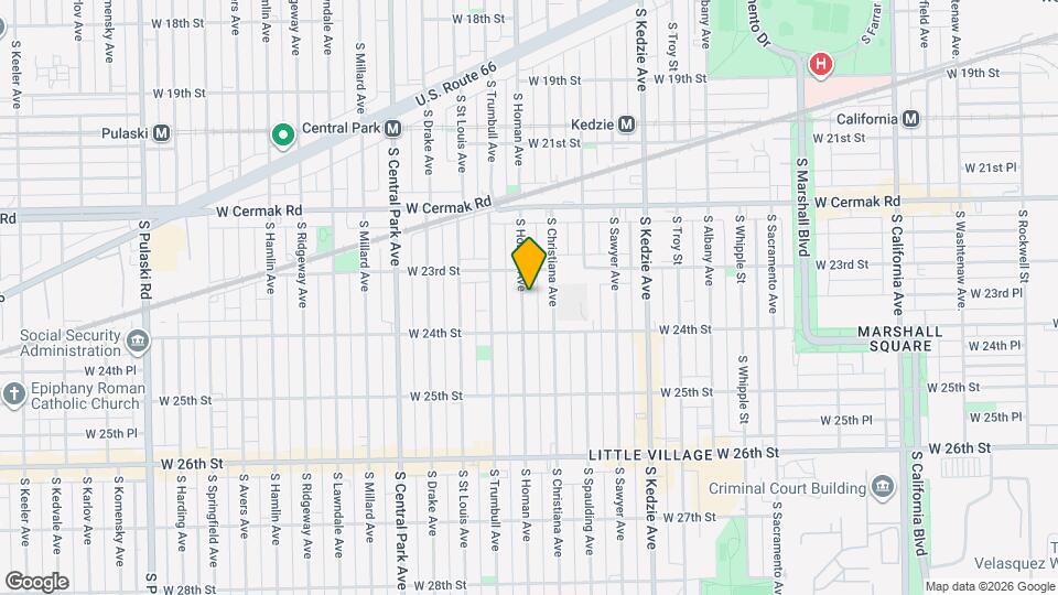 2327 S Homan Ave Map and Location Details