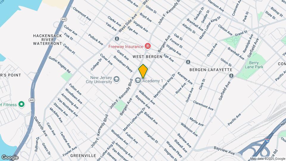 232 Bergen Ave, Unit 2R Map and Location Details