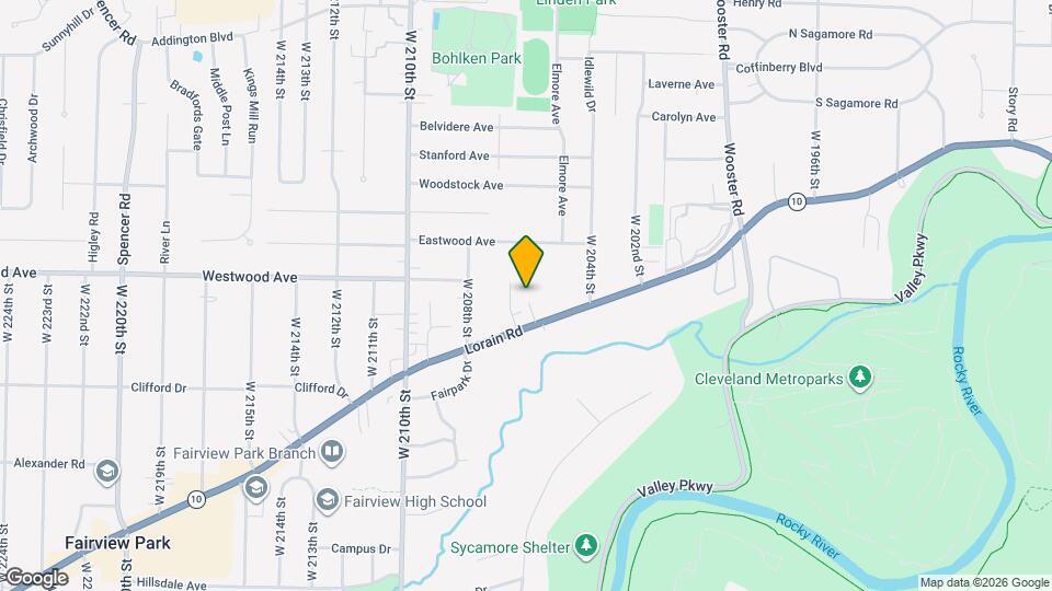20580 Lorain Rd Mapa y Detalles de la Ubicación