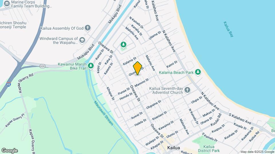 421C Olomana St Mapa y Detalles de la Ubicación