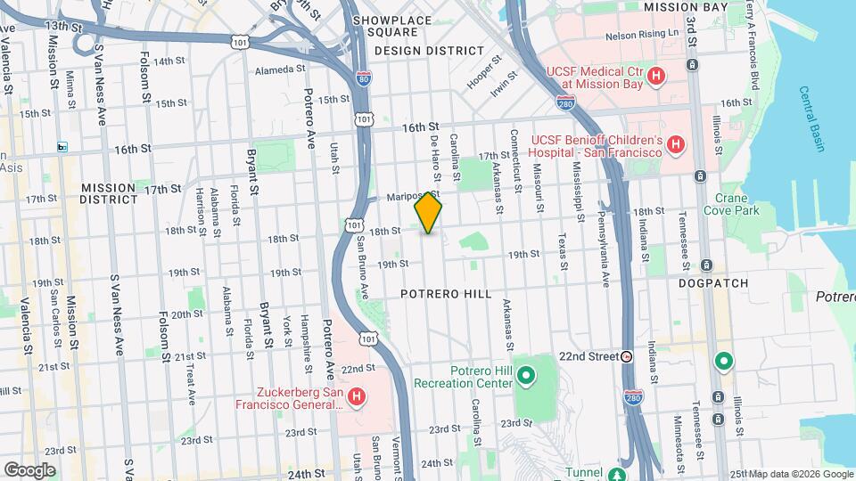 619 Rhode Island St Map and Location Details