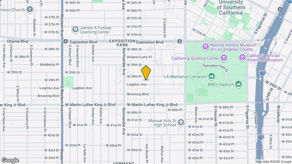 1185 Leighton Ave Map and Location Details