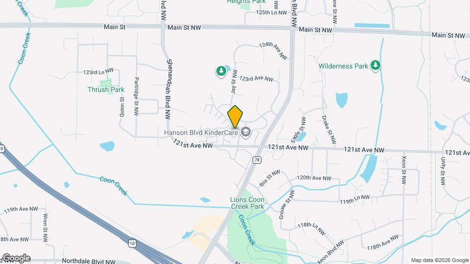 12121 Killdeer St NW Map and Location Details