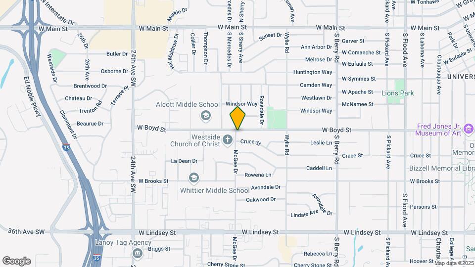 1730 W Boyd St Map and Location Details