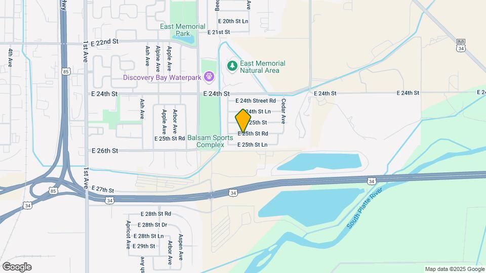 932 E 25th St Rd Map and Location Details