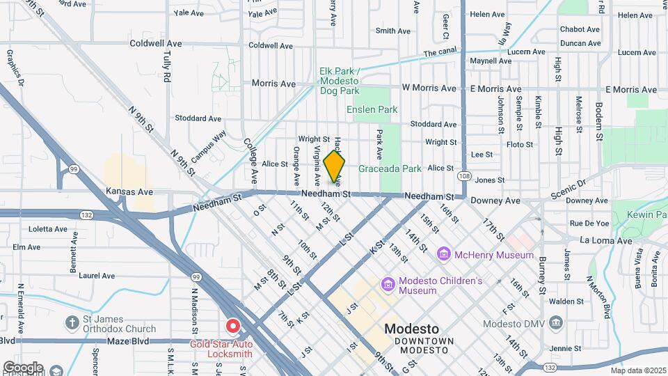 107 Hackberry Ave Map and Location Details