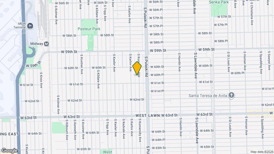 6034 S Komensky Ave Map and Location Details