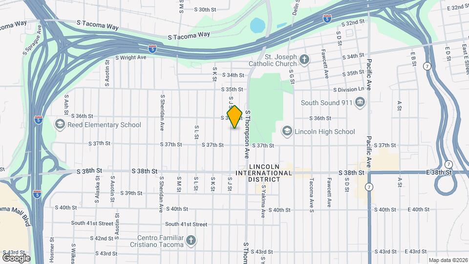 3623 S J St Map and Location Details