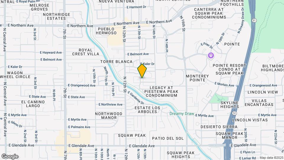 1302 E Vista Ave Map and Location Details