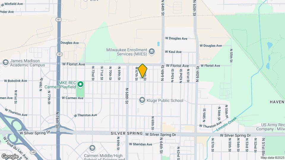 5905 N 66th St-Unit -Upper Map and Location Details