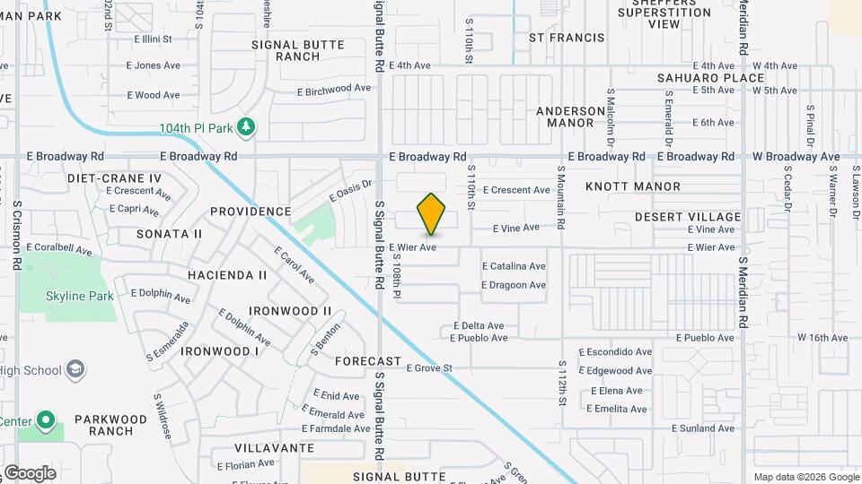 10910 E Wier Ave, Unit 1B-PARC-2131 Mapa y Detalles de la Ubicación