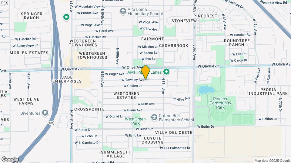 8609 W Townley Ave Map and Location Details