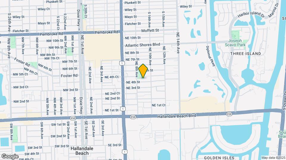 825 NE 4th St Map and Location Details