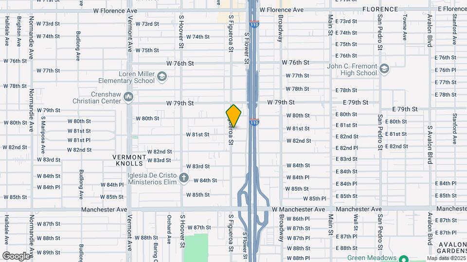 8100 S Figueroa St Mapa y Detalles de la Ubicación