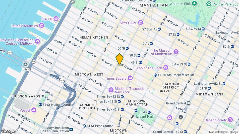247 W 46th St Map and Location Details