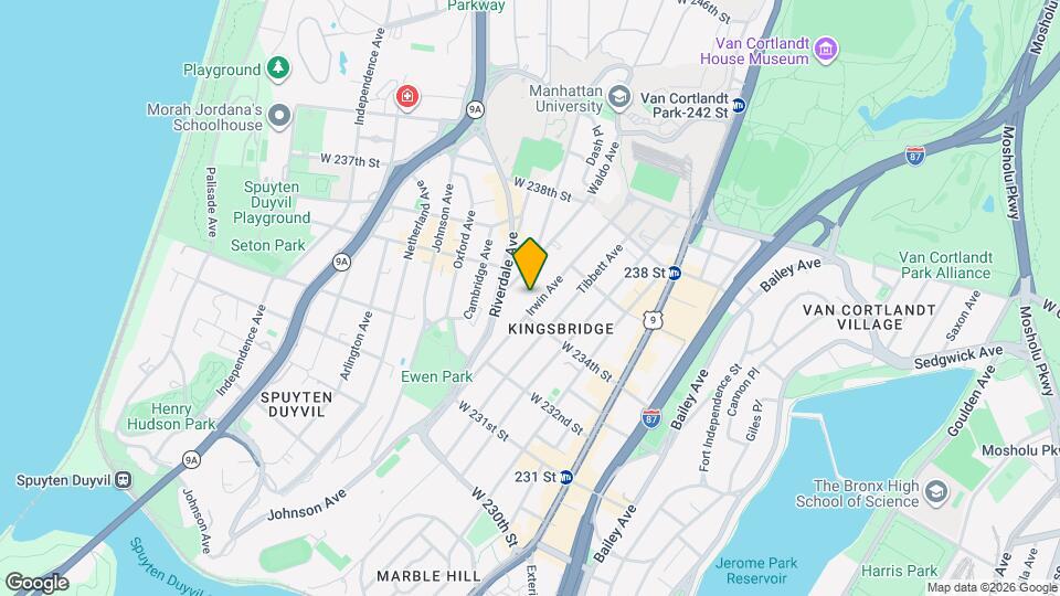 3411 Irwin Ave, Unit Shared Apartment Map and Location Details
