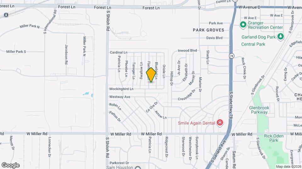 1422 Flamingo Ln Map and Location Details