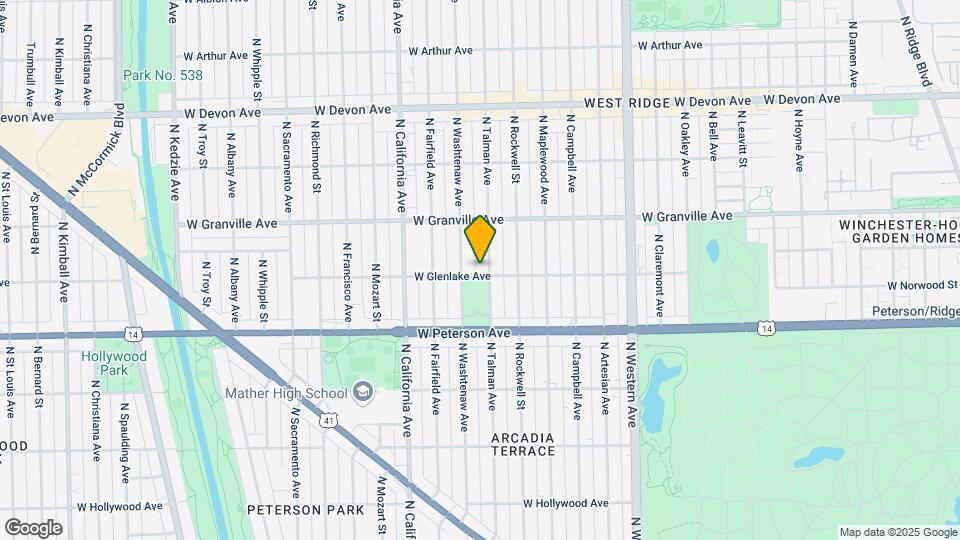 2634 W Glenlake Ave Map and Location Details