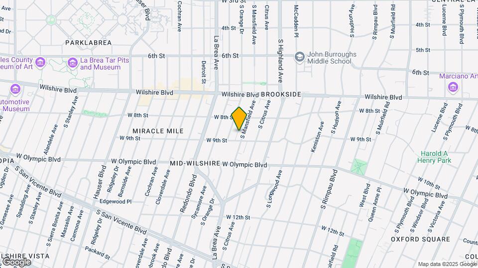 845 S Mansfield Ave Map and Location Details