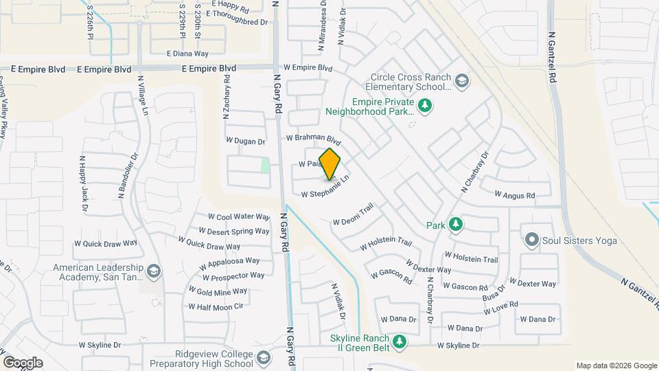 1154 W Stephanie Ln Map and Location Details