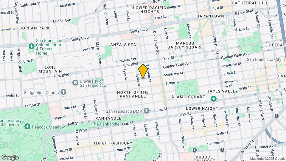 1763 McAllister St Mapa y Detalles de la Ubicación