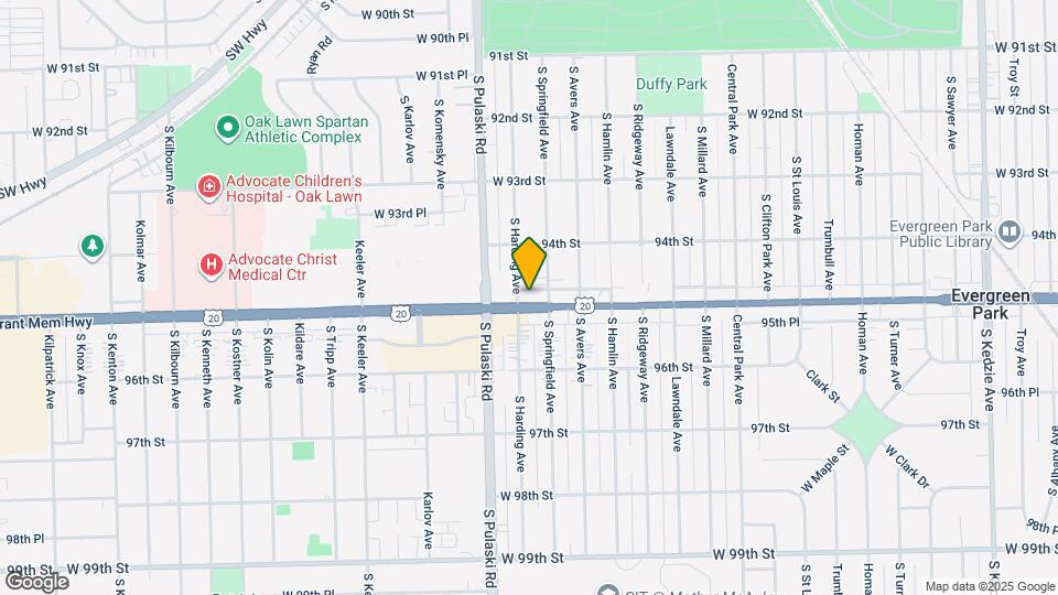 3900 W 95th St Map and Location Details
