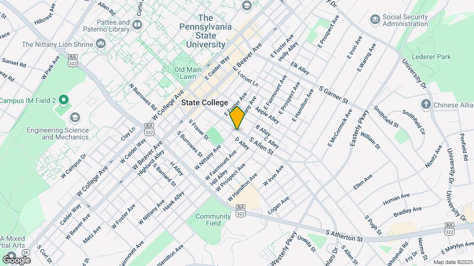 406 S Allen St Mapa y Detalles de la Ubicación