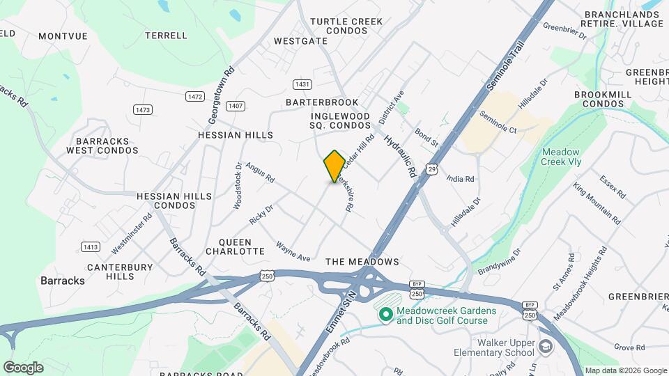 1709 Cedar Hill Rd Map and Location Details