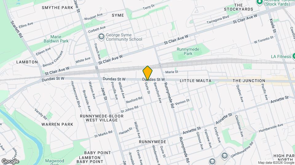 3385 Dundas St W Map and Location Details