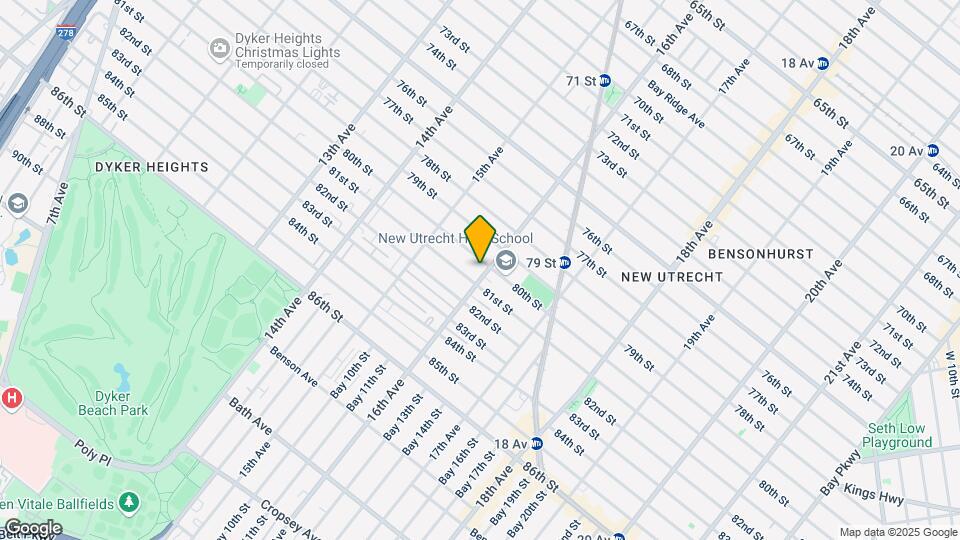 8008 16th Ave, Unit 1F Map and Location Details
