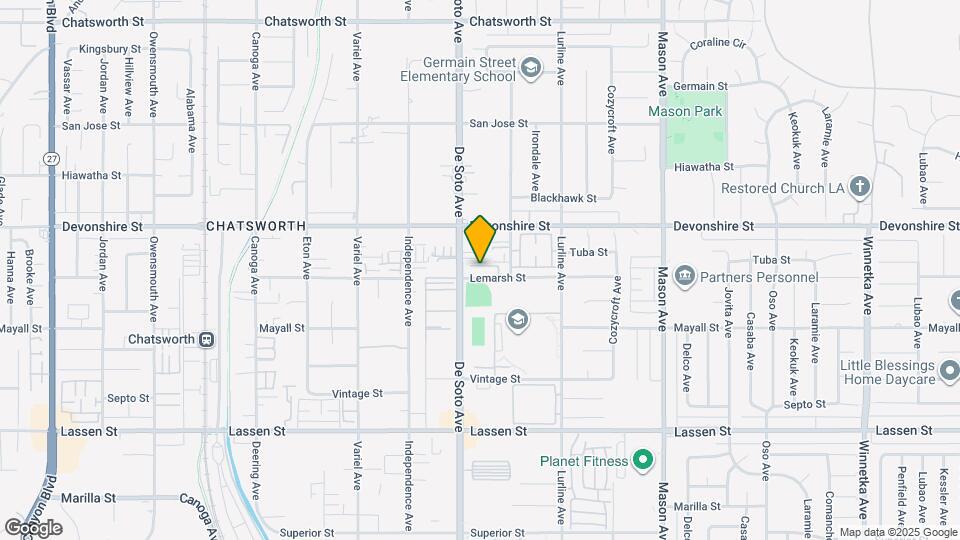 10200 De Soto Ave Mapa y Detalles de la Ubicación