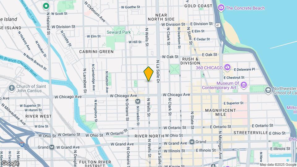 835 N Wells St Map and Location Details