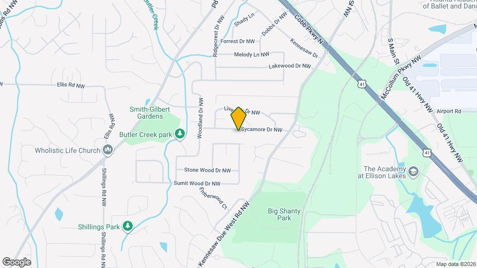 1406 Sycamore Dr NW Mapa y Detalles de la Ubicación