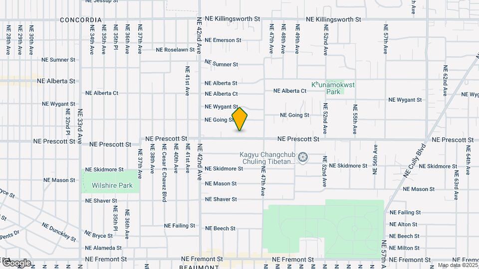 4505 NE Prescott St Map and Location Details