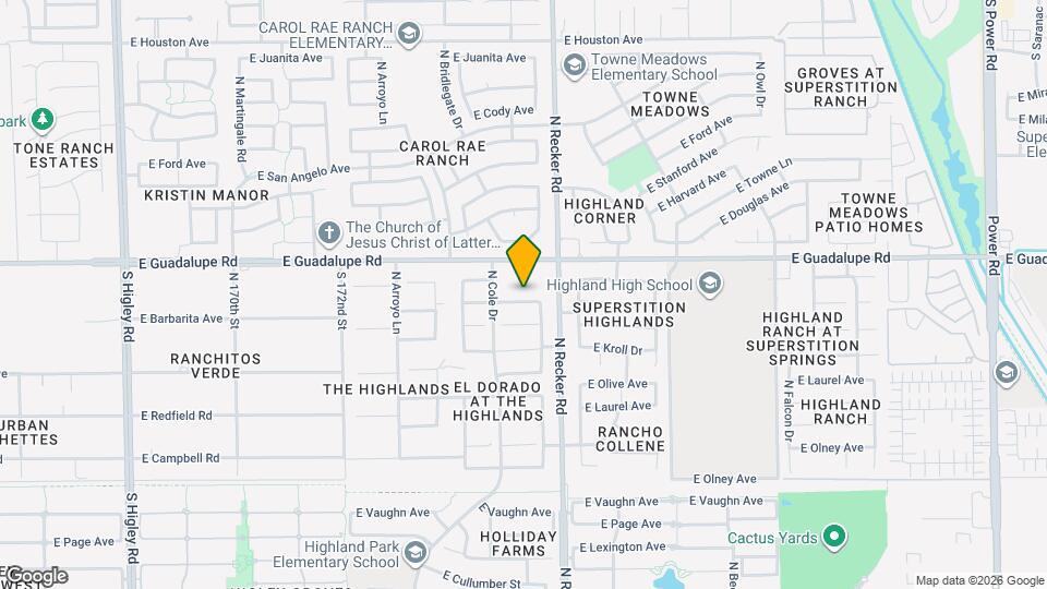 3950 E Barbarita Ave Mapa y Detalles de la Ubicación