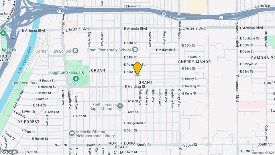 1411 E Poppy St Map and Location Details