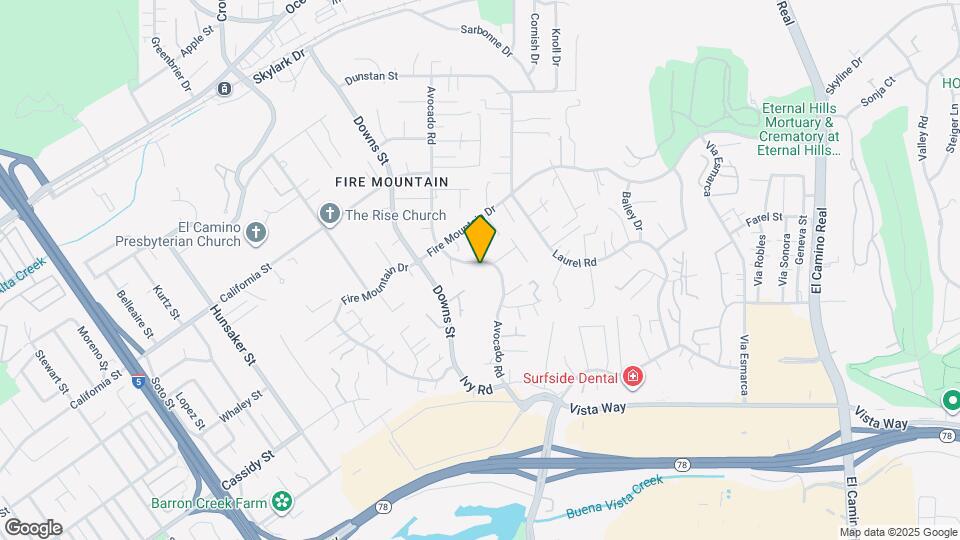 1749 Avocado Rd Map and Location Details