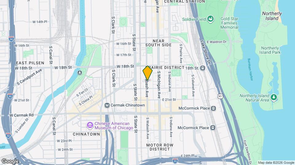 1949 S Wabash Ave, Unit 525 Map and Location Details