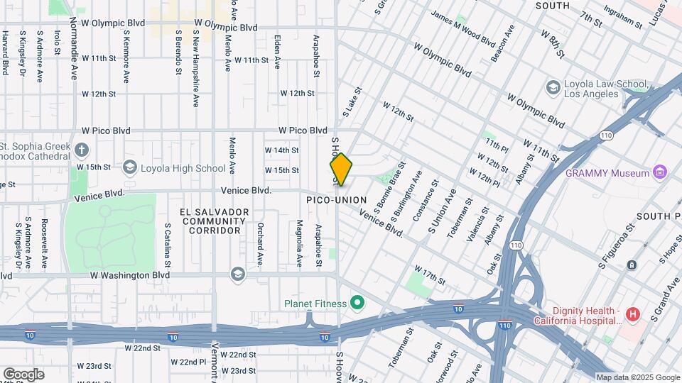 1540 S Hoover St Map and Location Details