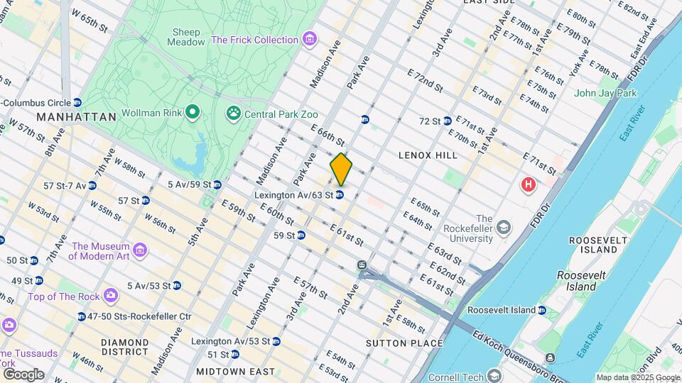 153 E 63rd St Map and Location Details