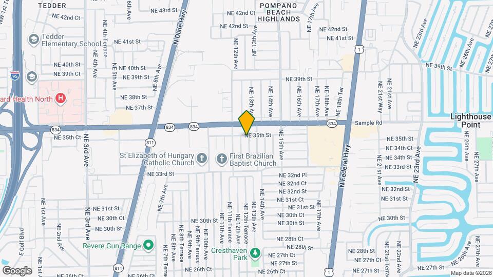 3451 NE 13th Ave Mapa y Detalles de la Ubicación