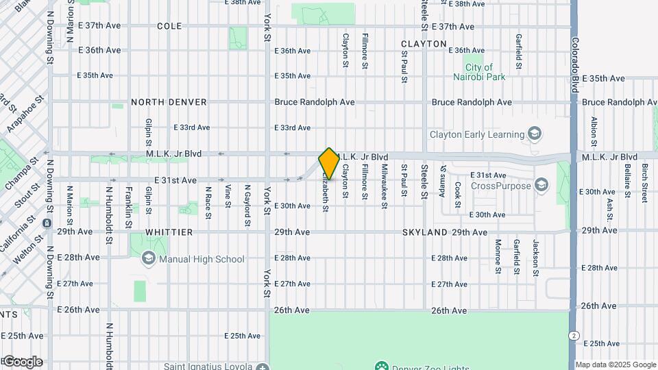 2600 E 31st Ave Map and Location Details