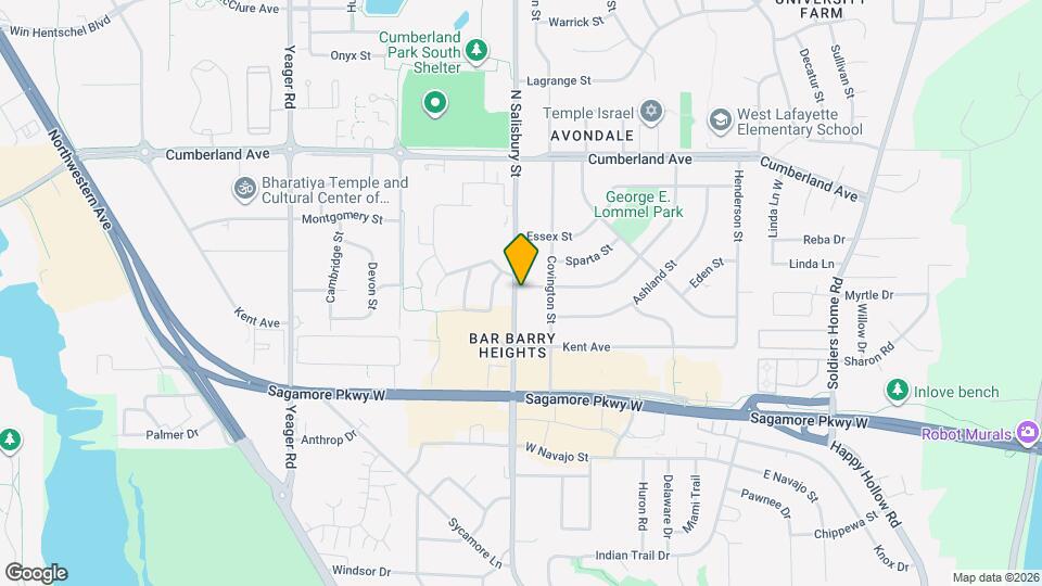 2634 N Salisbury St Map and Location Details