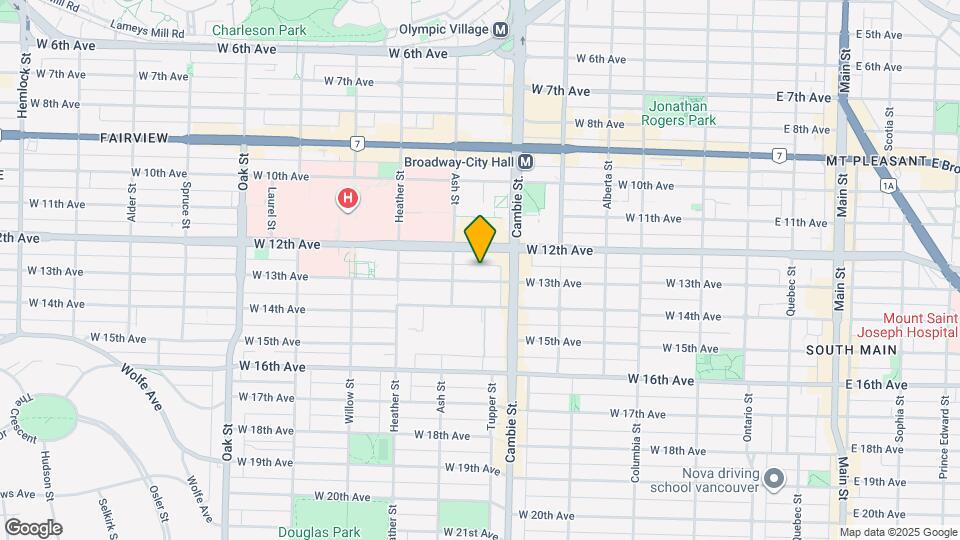 541 W 13th Ave Map and Location Details