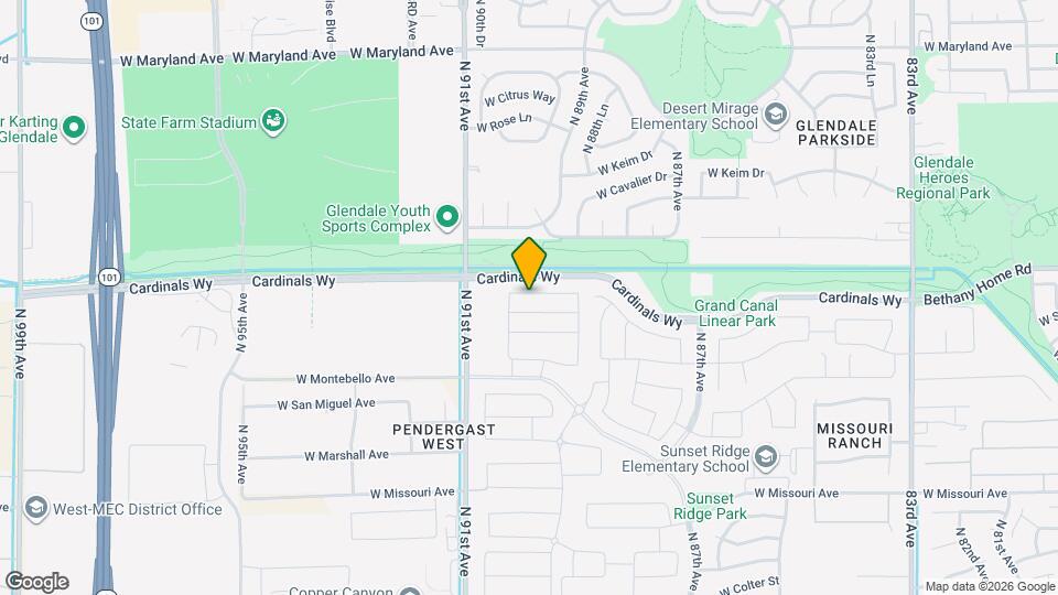 8953 W Palo Verde Dr Map and Location Details