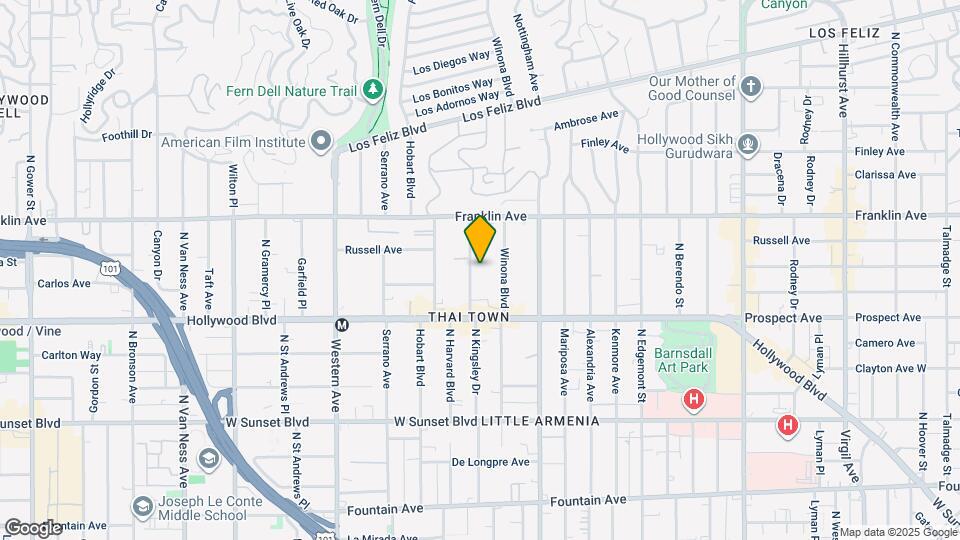 1758 N Kingsley Dr Map and Location Details